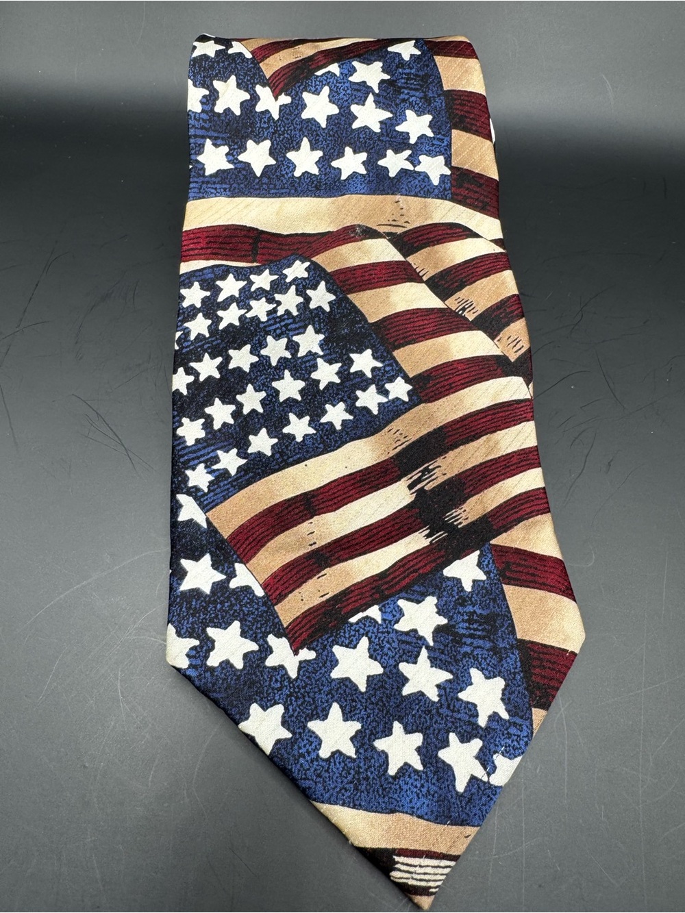 Vintage Tango by Max Raab Silk Tie Americana Series Flag of 1861 USA